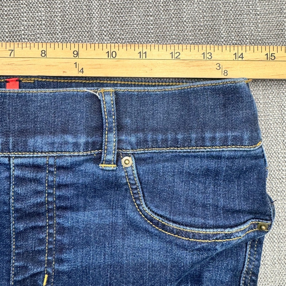 Spanx Womens M 8 10 Flare Jeans Dark Wash Pull On Tummy Control 20327Q - Picture 7 of 14